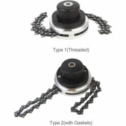 LIFCAUSAL Trimmerkopf Mit Spiralketten-Schneidklinge Outdoor-Rasenmäherkopf Stahl-Trimmerkopf-Eater-Werkzeug Für Rasenmäher-Ersatz Mit Geraden Wellen -Angebote Rasenmäher & Zubehör Store 59495664 2