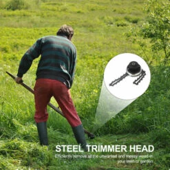 LIFCAUSAL Trimmerkopf Mit Spiralketten-Schneidklinge Outdoor-Rasenmäherkopf Stahl-Trimmerkopf-Eater-Werkzeug Für Rasenmäher-Ersatz Mit Geraden Wellen -Angebote Rasenmäher & Zubehör Store 59495664 3