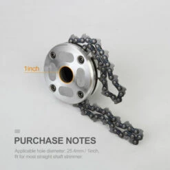 LIFCAUSAL Trimmerkopf Mit Spiralketten-Schneidklinge Outdoor-Rasenmäherkopf Stahl-Trimmerkopf-Eater-Werkzeug Für Rasenmäher-Ersatz Mit Geraden Wellen -Angebote Rasenmäher & Zubehör Store 59495664 4