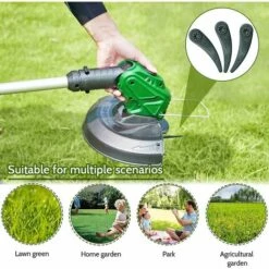 ILOVEMILAN 100 Stück Rasenmähermesser, Ersatzmesser Aus Kunststoff, Rasenmäherklinge Ersatz, Ersatzmesser Aus Kunststoff Kunststoffmesserklingen Für Bosch Durablade Trimmer -Angebote Rasenmäher & Zubehör Store 60592049 5