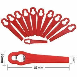 DONTODENT 200 Stück Ersatz-Kunststoff-Rasenmäherklingen, Ersatz-Kunststoff-Schneidklingen, Rasenmäherklingen, Großes Loch 12 Mm, Kleines Loch 7 Mm (12 X 7 Cm) -Angebote Rasenmäher & Zubehör Store 60651357 2