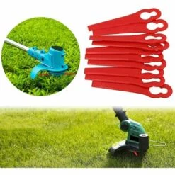 DONTODENT 200 Stück Ersatz-Kunststoff-Rasenmäherklingen, Ersatz-Kunststoff-Schneidklingen, Rasenmäherklingen, Großes Loch 12 Mm, Kleines Loch 7 Mm (12 X 7 Cm) -Angebote Rasenmäher & Zubehör Store 60651357 5