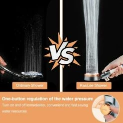 MIYA Cabezales De Ducha Turbo De Doble Cara De 3 Cabezas Con Filtro De Algodón PP - Ducha De Mano De Alta Presión Que Ahorra Agua - Adecuado Para Baños De Agua Dura O Blanda -Angebote Rasenmäher & Zubehör Store 60767634 4