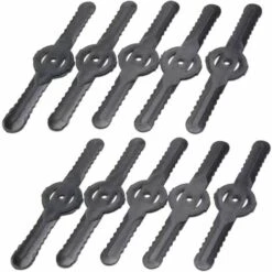 HELLO KITTY BAIN Wiederaufladbarer Lithium-Elektro-Rasenmäher Verlängertes Verdicktes Sägeblatt (10 Stück Schwarz)