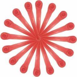 LITZEE 200 Rasenmähermesser, Ersatzmesser, Akku-Mäher Für Rasenmäher Und Akku-Trimmer, Kunststoffmesser (rot).