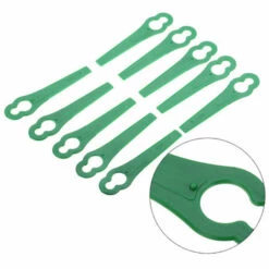 LITZEE 60-teiliges Grünes Ersatzmesserset, Mähklingen-Ersatzmesser Aus Kunststoff, Mäherzubehör Für Akku-Rasenmäher Mit Kunststoffklingen