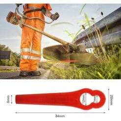 LITZEE 100 Stück Rotes Ersatzmesserset, Mähmesser Kunststoff-Ersatzmesser, Mäherzubehör Für Akku-Rasenmäher Mit Kunststoffmessern -Angebote Rasenmäher & Zubehör Store 60995584 3