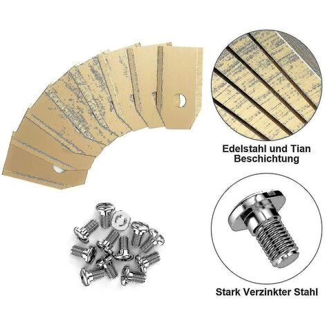 THSINDE 30 Stück Titan-Messerklinge Für Husqvarna Automower, Gardena, Meec Silver 3 THSINDE 30 Stück Titan-Messerklinge Für Husqvarna Automower, Gardena, Meec Silver