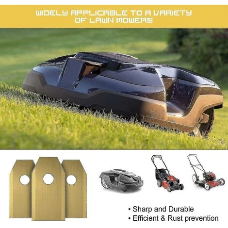 THSINDE 30 Stück Titan-Messerklinge Für Husqvarna Automower, Gardena, Meec Silver 4 THSINDE 30 Stück Titan-Messerklinge Für Husqvarna Automower, Gardena, Meec Silver – Bild 2