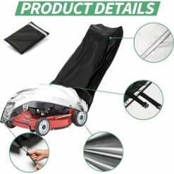 DONTODENT Rasenmäher-Abdeckung, 210d Oxford Stoffmäher-Abdeckung, Rasentraktor-Abdeckung Mit Kordelzug Und Schnalle Wi -Angebote Rasenmäher & Zubehör Store 61295879 4
