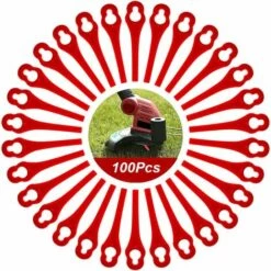 LITZEE 100Stk Ersatz-Kunststoffklingen Für Kantenschneider Rasenmäherklingen Klingen Für Akku-Motorsensen Ersatz-Kantenschneider Für Garten Und Rasen (L83 Rot 12*7mm) -Angebote Rasenmäher & Zubehör Store 63699762 4