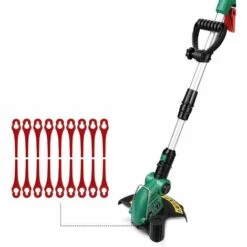LITZEE 100Stk Ersatz-Kunststoffklingen Für Kantenschneider Rasenmäherklingen Klingen Für Akku-Motorsensen Ersatz-Kantenschneider Für Garten Und Rasen (L83 Rot 12*7mm) -Angebote Rasenmäher & Zubehör Store 63699762 5