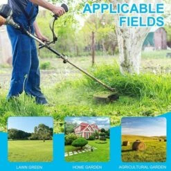 LITZEE 100Stk Ersatz-Kunststoffklingen Für Kantenschneider Rasenmäherklingen Klingen Für Akku-Motorsensen Ersatz-Kantenschneider Für Garten Rasen (L83 Grün 10*5mm) -Angebote Rasenmäher & Zubehör Store 63700109 5