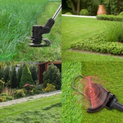 LIFCAUSAL 24-V-Teleskop-Hand-Akku-Rasentrimmer, Elektrischer Rasenmäher, 7500 MAh, Wiederaufladbarer Akku, Schnellladegerät, Multifunktions-Schnurschneider Mit Kunststoff-/Edelstahlklinge, Kreissägeblatt (EU-Stecker) -Angebote Rasenmäher & Zubehör Store 63705666 3