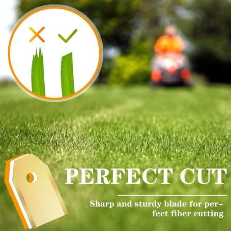 MINKUROW BCC 45 X Titan-Ersatzmesser Für Alle Rasenmäher, Strapazierfähig (35 X 18 X 0,75 Mm), Goldfarben, Mit Schrauben 7 MINKUROW BCC 45 X Titan-Ersatzmesser Für Alle Rasenmäher, Strapazierfähig (35 X 18 X 0,75 Mm), Goldfarben, Mit Schrauben – Bild 5