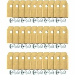 THSINDE Set Mit 45 Titanmessern Für Gardena, Yardforce Rasenroboter (3 G - 0,75 Mm) + 45 Thisnde-Schrauben