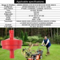 HEGUYEY 10 PCS Kraftstofffilter Für Rasenmäher Benzinfilter Rasenmäher Benzinfilter Rasenmäher Kraftstofffilter Für Briggs & Stratton 298090 298090S 1/4" Kraftstoffleitung -Angebote Rasenmäher & Zubehör Store 64882523 5
