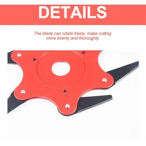 LIFCAUSAL 6-Zahn-Rasenmäher-Klingenschneider-Zubehör Rasenmäherkopf Trimmerkopf 5 LIFCAUSAL 6-Zahn-Rasenmäher-Klingenschneider-Zubehör Rasenmäherkopf Trimmerkopf – Bild 3