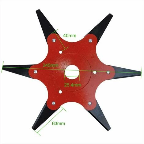 LIFCAUSAL 6-Zahn-Rasenmäher-Klingenschneider-Zubehör Rasenmäherkopf Trimmerkopf 6 LIFCAUSAL 6-Zahn-Rasenmäher-Klingenschneider-Zubehör Rasenmäherkopf Trimmerkopf – Bild 4