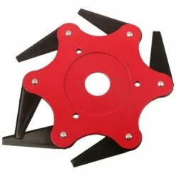 THSINDE Mähmesser Rasenmäher Schneidkopf Garten 6 Stahlmesser Rasierer Mäher Ersatz Trimmerkopf, Rot