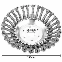 DONTODENT Stahldraht Rad Rasenmäher Rasentrimmer Kopf Unkrautbürste Gartenwerkzeug Rasentrimmer Bürste Stahldraht 6 Zoll -Angebote Rasenmäher & Zubehör Store 65607485 4