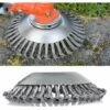 ECHOO Tête De Coupe-herbe à Fil Noué, Brosse à Mauvaises Herbes Pour Tondeuse à Gazon De Jardin, Tête De Brosse Métallique Avec Trou Rond, Pour Meuleuse D'angle Coupe-herbe