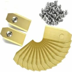 THSINDE 45 Ersatz-Rasenmähermesser, Titanmesser Für Alle Husqvarna Automower, Gardena, Yardforce Roboter (3 G – 0,75 Mm) + 45 Schrauben