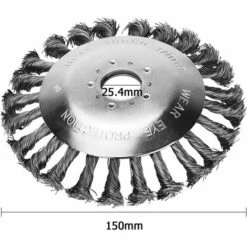 PERLE RARE 15,2 Cm Unkrautbürstenkopf Für Freischneider, Rasenwerkzeuge, 150 X 25,4 Mm Runde Unkrautbürste Mit Volldrahträdern Für Die Gartenwirtschaft (15,2 Cm Zubehör-Kit) -Angebote Rasenmäher & Zubehör Store 66336759 4