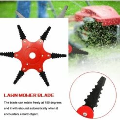 LIFCAUSAL 6 Zähne 180 Grad Drehbare Sägezahn-Rasenmäherklinge Freischneider Universalzubehör Garten-Rasentrimmerklingen Mit Doppelseitiger Schneide -Angebote Rasenmäher & Zubehör Store 66373727 5