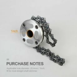 LIFCAUSAL Trimmerkopf Mit Spiralketten-Schneidklinge Outdoor-Rasenmäherkopf Stahl-Trimmerkopf-Eater-Werkzeug Für Rasenmäher-Ersatz Mit Geraden Wellen -Angebote Rasenmäher & Zubehör Store 66373937 4