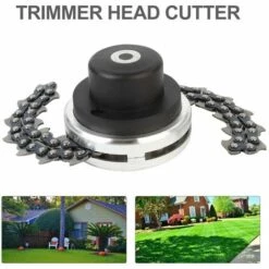 LIFCAUSAL Trimmerkopf Mit Spiralketten-Schneidklinge Outdoor-Rasenmäherkopf Stahl-Trimmerkopf-Eater-Werkzeug Für Rasenmäher-Ersatz Mit Geraden Wellen -Angebote Rasenmäher & Zubehör Store 66373937 5
