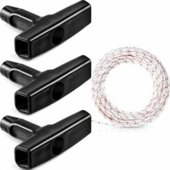 READCLY Rückstoßstarterseil 10 Meter 3,0 Mm Zugseil Mit 3 Stück Startergriff Für Rasenmäherteile Kettensäge Trimmer Freischneider Motor