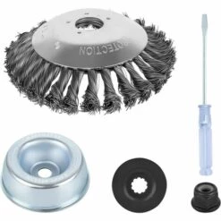 DECKON Rasenm?herkopf, Ersatz-Rasenm?herkopf Aus Geb��rstetem Stahldrahtrad F��r Garten-Unkrautreinigungswerkzeuge