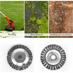 DECKON Rasenm?herkopf, Ersatz-Rasenm?herkopf Aus Geb��rstetem Stahldrahtrad F��r Garten-Unkrautreinigungswerkzeuge -Angebote Rasenmäher & Zubehör Store 66979552 5