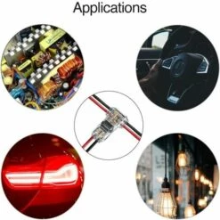 DECKON 12 St��ck T-Kabelverbinder, 12 V Wasserdichter 2-poliger Elektrischer Kabelverbinder Niederspannungsverbinder F��r Tempor?re Stromverbindung / Audio / Video / Beleuchtung -Angebote Rasenmäher & Zubehör Store 66982866 5