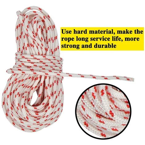 HEGUYEY Rückstoß-Starterseil 10 Meter, Zugschnur Mit 3 Stück Rückstoß-Startergriff Für Rasenmäher-Kettensägen-Kantentrimmer-Freischneider-Motor 4 HEGUYEY Rückstoß-Starterseil 10 Meter, Zugschnur Mit 3 Stück Rückstoß-Startergriff Für Rasenmäher-Kettensägen-Kantentrimmer-Freischneider-Motor – Bild 2