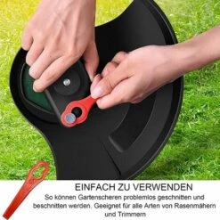 GESCHENKE 100er-Pack Ersatz-Kantenmesser, Kompatibel Mit Florabest Kantenschneider LIDL FRTA 20 A1, FAT 18B2, FAT 18B3, Farb-Ersatzmesser Mit Flachem Kopf Für Gartenrasenmäher -Angebote Rasenmäher & Zubehör Store 67328440 3