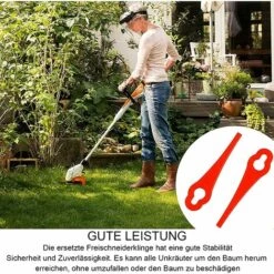 GESCHENKE 100er-Pack Ersatz-Kantenmesser, Kompatibel Mit Florabest Kantenschneider LIDL FRTA 20 A1, FAT 18B2, FAT 18B3, Farb-Ersatzmesser Mit Flachem Kopf Für Gartenrasenmäher -Angebote Rasenmäher & Zubehör Store 67328440 4