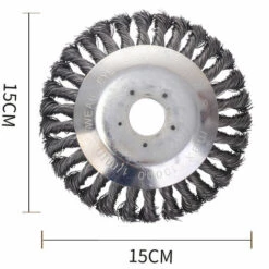 OUSUDELA Bürstenkopf Aus Konischem, Geknotetem Draht Für Rasenmäher – Metall-Unkrautablage Für Freischneider (Außendurchmesser 150 Mm, Innenloch 25 Mm) -Angebote Rasenmäher & Zubehör Store 67419456 3