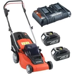 Dolmar Akku-RasenmÃ¤her 2x18V + 2 Akku+DoppelladegerÃ¤t AM3738XE3 Baugl. Makita DLM380Z