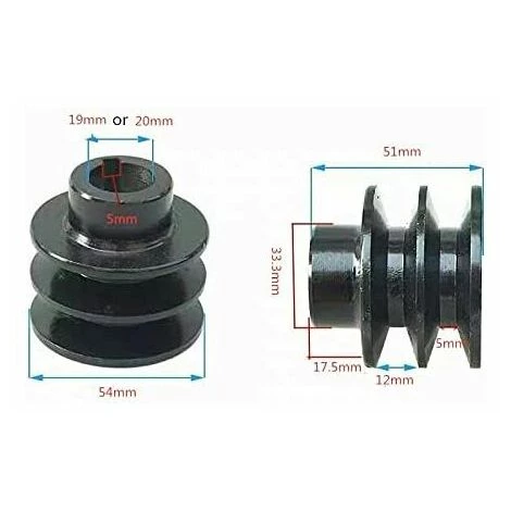MONLY 20mm ID V Belt Pulley Pulley DI DIRE DOUT Double Groove FIT For Ho/NES 168F 170F GX110 GX120 GX160 GX200 7HP ATV GO Kart Graciella Motors (Color : 20mm) 6 MONLY 20mm ID V Belt Pulley Pulley DI DIRE DOUT Double Groove FIT For Ho/NES 168F 170F GX110 GX120 GX160 GX200 7HP ATV GO Kart Graciella Motors (Color : 20mm) – Bild 4
