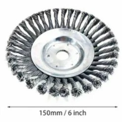 MONLY Freischneider-Bürstenkopf, Runde Freischneider-Bürste, 6-Zoll-Stahldrahtkopf, Jäten, Rasenmäher, Freischneider-Zubehör -Angebote Rasenmäher & Zubehör Store 68682584 5