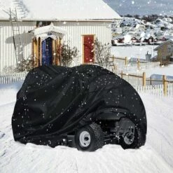 ECHOO Rasenmäherabdeckung – Traktorabdeckung Für Decks Bis Zu 54 Zoll, Robuste 210D-Oxford-Polyester-Aufbewahrungsabdeckung, UV-Schutz, Universelle Passform Mit Kordelzug Und Packsack, S, Schwarz -Angebote Rasenmäher & Zubehör Store 68767808 4