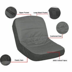 LIFCAUSAL Rasenmäher-Sitzbezug, Traktor-Sitzbezug, Strapazierfähiges, Gepolstertes 600D-Oxford-Material, Grau (Grau) -Angebote Rasenmäher & Zubehör Store 69275390 4