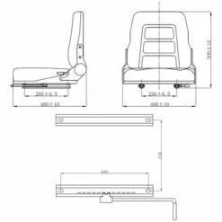 Gabelstapler- Und Traktorsitz Verstellbare Rückenlehne Schwarz VidaXL -Angebote Rasenmäher & Zubehör Store 8643575 3