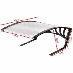 COSTWAY Maehroboter Garage Maehrobotergarage Dach Carport Ueberdachung Unterstand Fuer Rasenroboter Automower Rasenmaeher Inkl. Montagematerial UV-Strahlenschutz Transparent -Angebote Rasenmäher & Zubehör Store 8884011 3