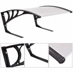 COSTWAY Maehroboter Garage Maehrobotergarage Dach Carport Ueberdachung Unterstand Fuer Rasenroboter Automower Rasenmaeher Inkl. Montagematerial UV-Strahlenschutz Transparent -Angebote Rasenmäher & Zubehör Store 8884011 4