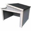 WILTEC Mähroboter Holzgarage Schrägdach Massivholz Unterstand Carport Grau 66,6x79,5x71,2cm -Angebote Rasenmäher & Zubehör Store 9562062 1