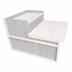 WILTEC Mähroboter Holzgarage Stufendach Massivholz Unterstand Carport Grau 79,7x66x55,7cm -Angebote Rasenmäher & Zubehör Store 9562064 3